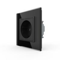 Розетка электрическая 220В LIVOLO черная VL-C7C1EU-12