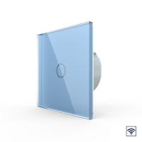 Сенсорный радиоуправляемый выключатель Livolo 1 клавиша 1 пост Синий