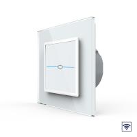 Сенсорный радиоуправляемый выключатель Livolo Quadro 1 клавиша 1 пост Белый