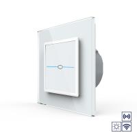 Сенсорный импульсный радиоуправляемый выключатель Livolo Quadro сухой контакт 1 клавиша Белый