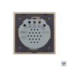 Сенсорный радиоуправляемый выключатель Livolo Quadro 1 клавиша 1 пост Золотой