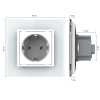 Розетка электрическая 220В LIVOLO белая VL-C7C1EU-11