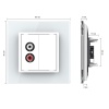 Розетка мультимедийная AUDIO RCA LIVOLO белая VL-C791AD-11