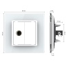 Розетка стерео аудио LIVOLO TRS 6.3 jack белая VL-C791M1-11