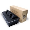Розетка горизонтальная выдвижная 2 Euro 16A, USB type A+C с блоком 18W RocketSocket, проводка, цвет черный
