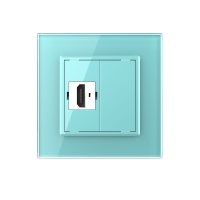 Розетка Livolo HDMI Зеленая