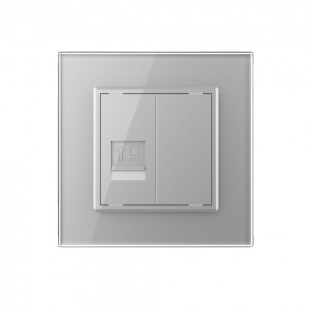 Розетка компьютерная LIVOLO RJ-45 серая VL-C791C-15