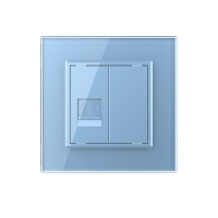 Розетка Livolo телефон Синяя