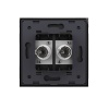 ТВ-розетка двойная LIVOLO черная VL-C792V-12