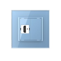 Розетка Livolo HDMI Синяя