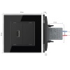 Розетка USB LIVOLO с блоком питания 5В 2.1А черная VL-C791USB-12