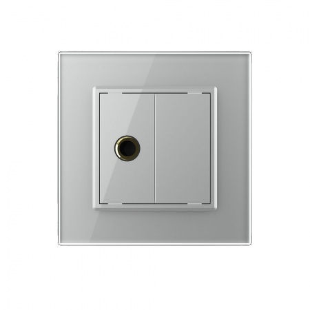 Розетка стерео аудио LIVOLO TRS 6.3 jack серая VL-C791M1-15