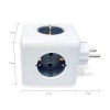 Разветвитель Cube Original 4 Euro 16A, 3 USB 2A+C с блоком 5В/3.0А RocketSocket, цвет белый-серый