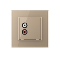 Розетка мультимедийная AUDIO RCA LIVOLO золотая VL-C791AD-13