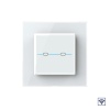 Сенсорный радиоуправляемый выключатель Livolo Quadro 2 клавиши 1 пост Белый