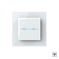 Сенсорный радиоуправляемый выключатель Livolo Quadro 2 клавиши 1 пост Белый