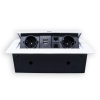 Розетка горизонтальная выдвижная 2 Euro 16A, 2 USB A с блоком 5В/2.1А, 2 RJ45 RocketSocket, проводка, цвет белый