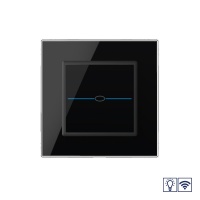 Сенсорный радиоуправляемый диммер LIVOLO Quadro 1 клавиша 1 пост Черный