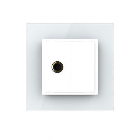 Розетка стерео аудио LIVOLO TRS 6.3 jack белая VL-C791M1-11