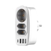 Разветвитель Socket Adapter 3 Euro 16A, 4 USB 3A+C с блоком 5В/3.1А RocketSocket, цвет белый-серый