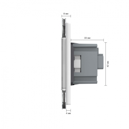 Розетка электрическая четыре поста 220В LIVOLO белая VL-C7C4EU-11