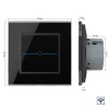 Сенсорный радиоуправляемый выключатель Livolo Quadro 1 клавиша 1 пост Черный