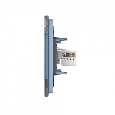 Розетка Livolo КОМП RJ-45 двойная Синяя