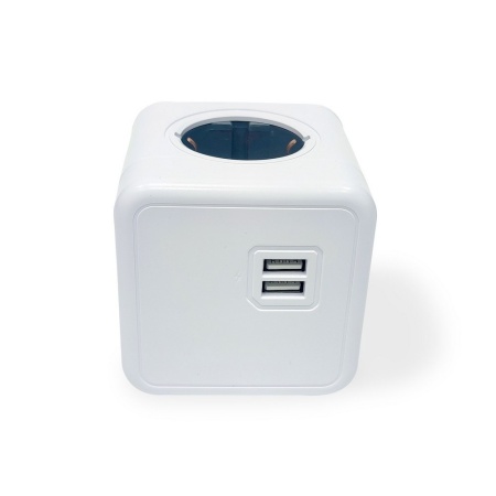 Разветвитель Cube Original 5 Euro 16A RocketSocket, GN1203 цвет белый-серый