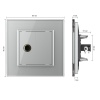 Розетка стерео аудио LIVOLO TRS 6.3 jack серая VL-C791M1-15
