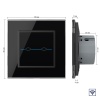 Сенсорный радиоуправляемый выключатель Livolo Quadro 2 клавиши 1 пост Черный