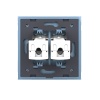 Розетка Livolo КОМП RJ-45 двойная Синяя