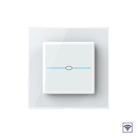 Сенсорный радиоуправляемый выключатель Livolo Quadro 1 клавиша 1 пост Белый