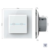 Сенсорный радиоуправляемый выключатель Livolo Quadro 2 клавиши 1 пост Белый