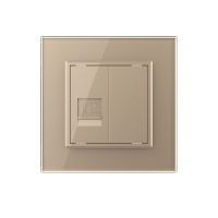Розетка компьютерная LIVOLO RJ-45 золотая VL-C791C-13c