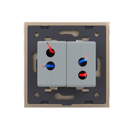 Розетка двойная USB LIVOLO с блоком питания 5В 2.1А золотая VL-C792USB-13